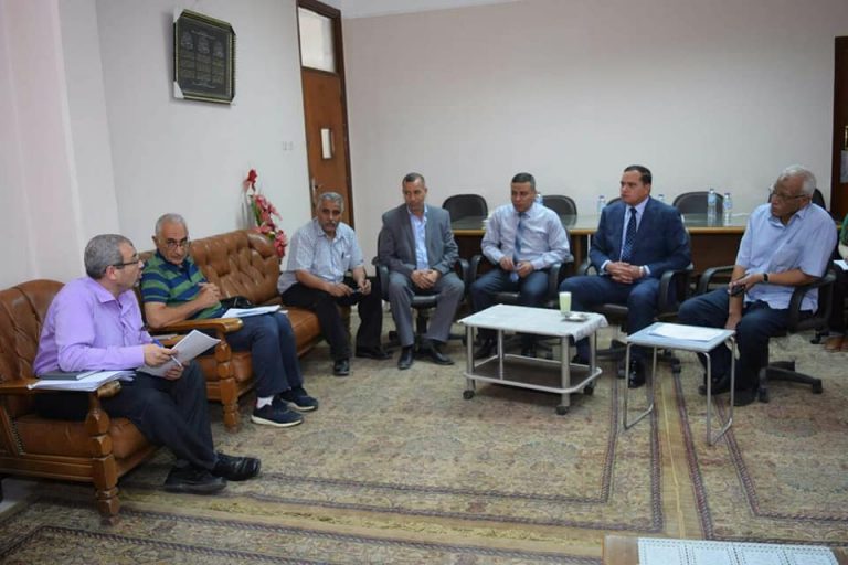 الاستشارات الهندسية بعين شمس تعاين أعمال البنية التحتية بجامعة سوهاج الجديدة
