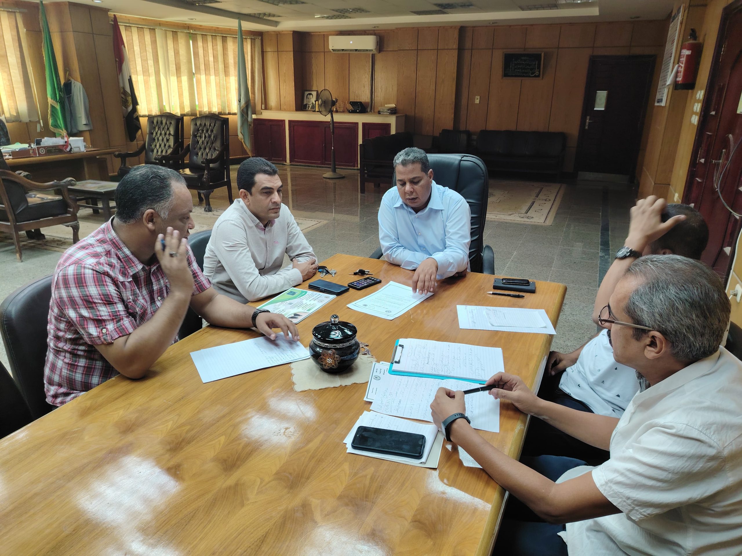 اجتماع اللجنة التنسيقية الموتمر الدولي الأول لكلية الزراعة جامعة سوهاج.